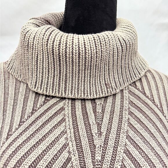 💎 Jeanne Pierre Turtleneck Knit Sweater Brown - Picture 3 of 8